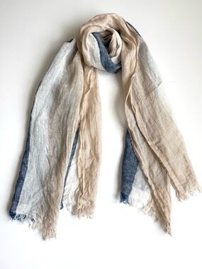 Striped linen scarf • made in Italy